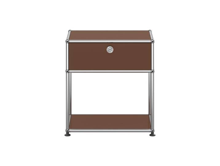 USM Haller Nachttisch M54 braun 1 Klapptür oben ohne Schloss 52.3x56.5x37.3 cm