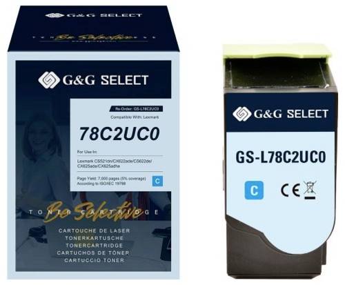 G&G Toner ersetzt Lexmark 78C2UC0 Kompatibel Cyan 7000 Seiten GS-L78C2UC0