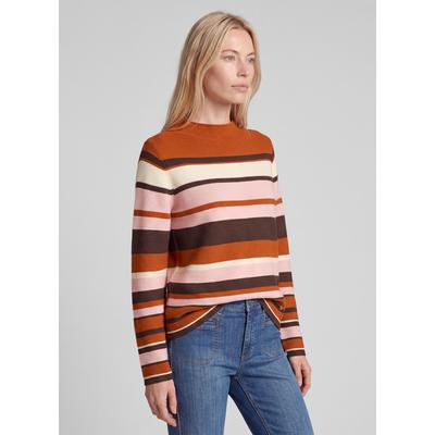 Strickpullover RABE "Pullover", Damen, Gr. 40, braun, Obermaterial: 50% Baumwolle, 50% Polyacryl, geringelt, schmal, Pullover Strickpullover