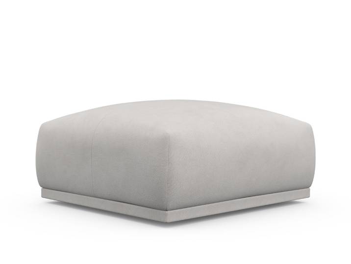 Hocker TRENDMANUFAKTUR Braga 85 x 85 cm, Japandi-Stil, hochwertiger Kaltschaum , silber, B:85cm H:42cm T:85cm, 92% Polyester, (% Nylon, Hocker, Hocker, moderner Polsterhocker, 85/42/85 cm (B/H/T)