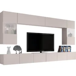 WOHNWAND Calabrini I mit weißer LED Beleuchtung