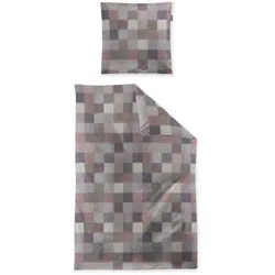 Bettwäsche MERAN Biber ( 155x220cm, 1 Kissen 80x80) - 135x200cm, 1 Kissen 80x80