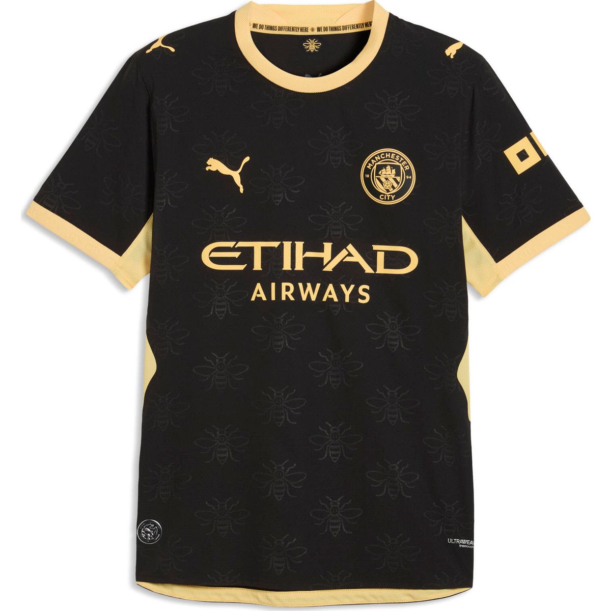 Puma Mcfc Away Jersey Authentic puma black-flaxen (03) XXL 784336-03-XXL