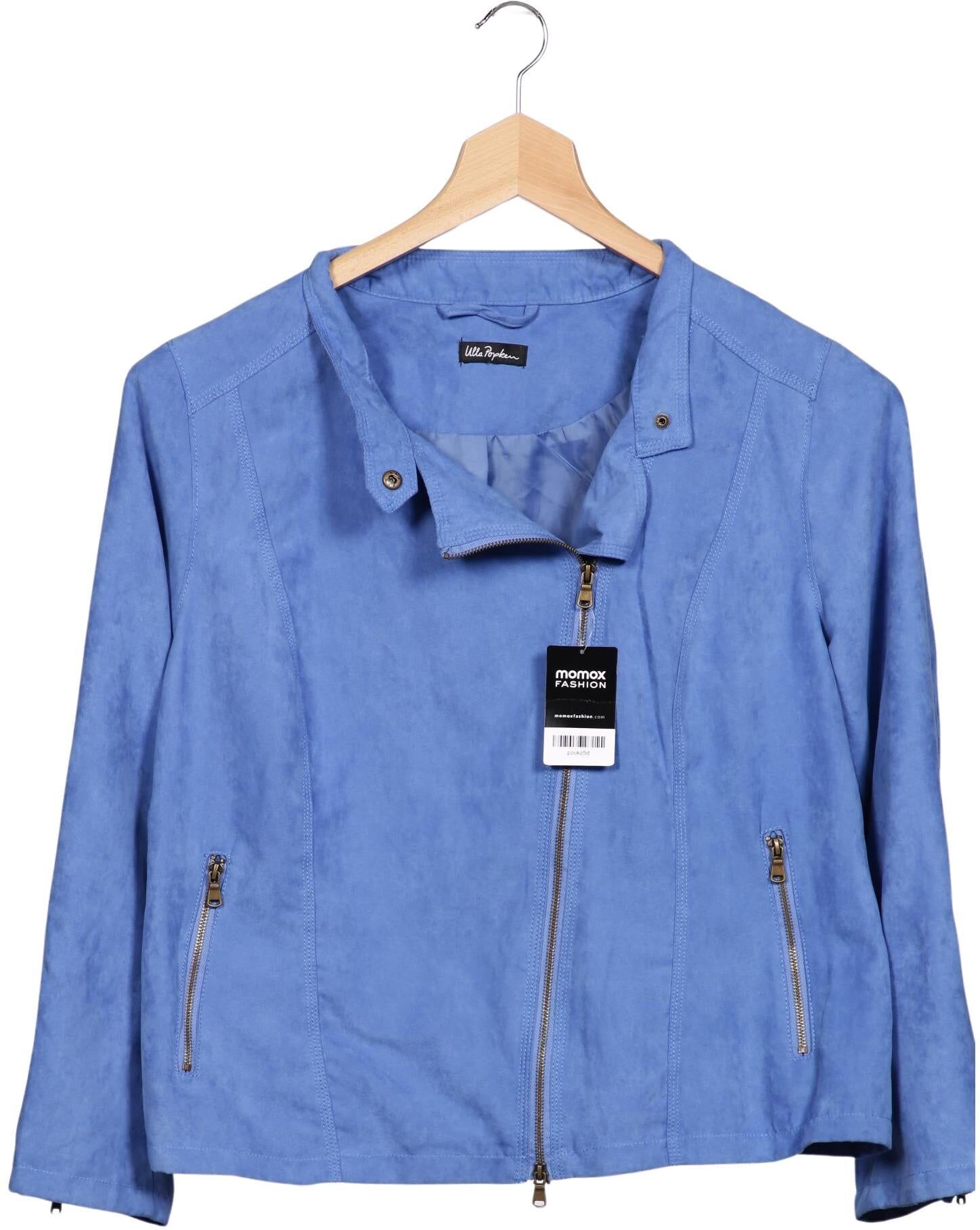 Ulla Popken Damen Jacke, Blau, Gr. Xxl, Synthetik - Second Hand