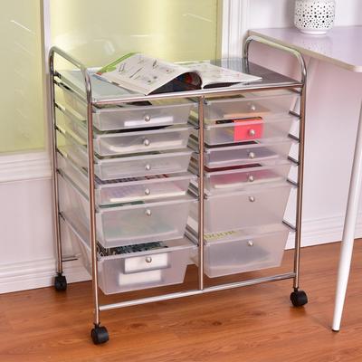 Lirago 12-Drawer Rolling Storage Cart with Removable Drawers and Lockable Wheels