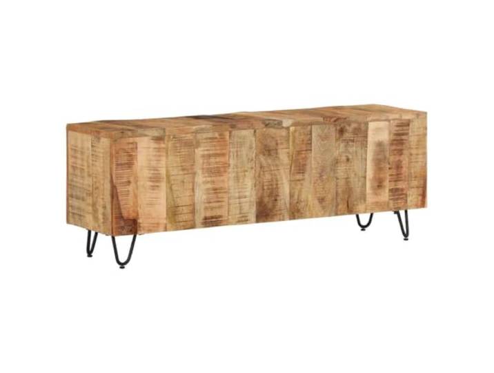 GKMBCVDFR TV-Schrank 110x30x40 cm Massivholz Mango Massives Mangoholz, Vintage-Design, stabile Oberplatte, Unikat dank Holzmaserung, für Wohnzimmer