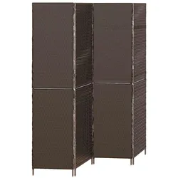 vidaXL Raumteiler Braun 195 x 180 cm Poly-Rattan