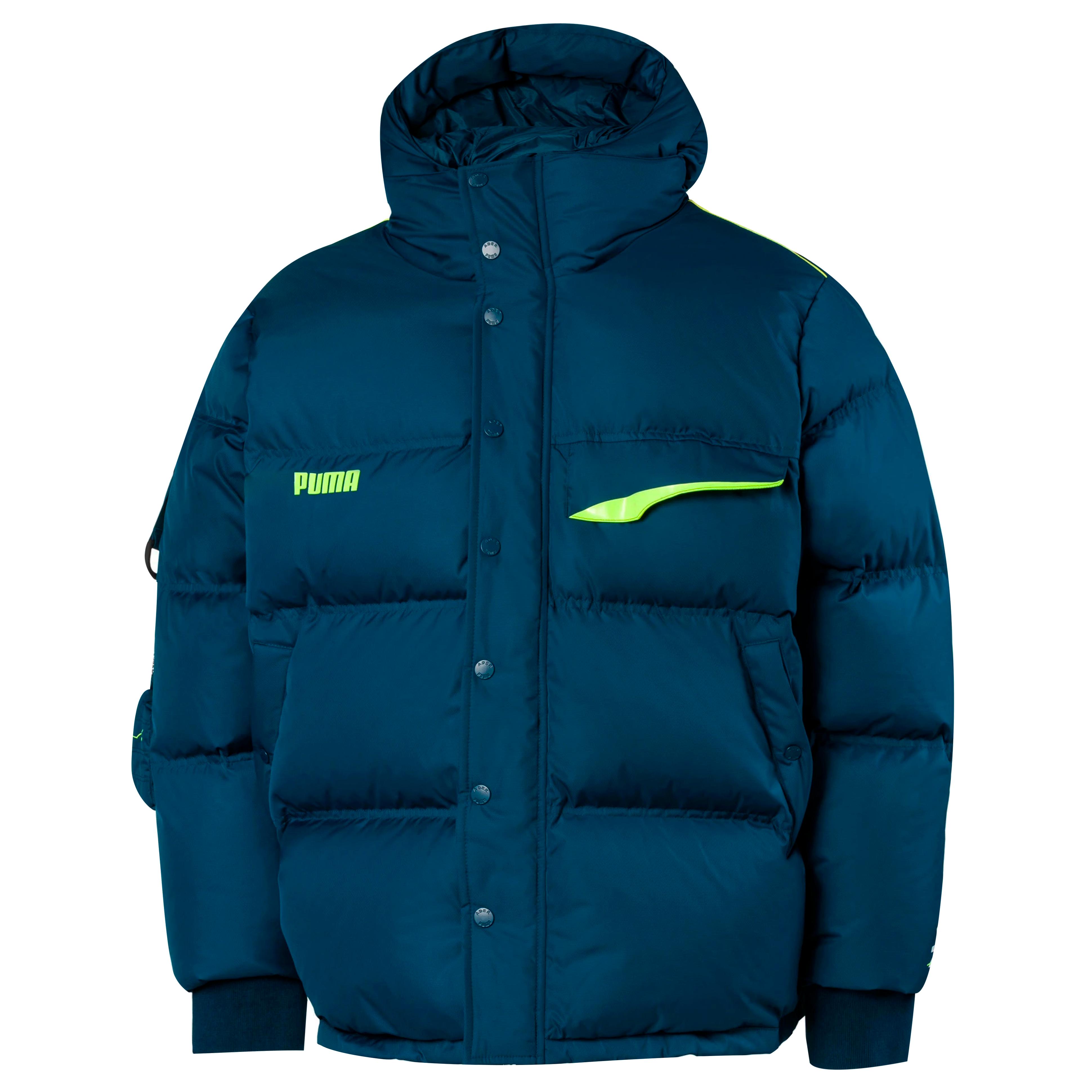 Puma x Ader Fout Down Pufferjas met capuchon Blauw - Heren