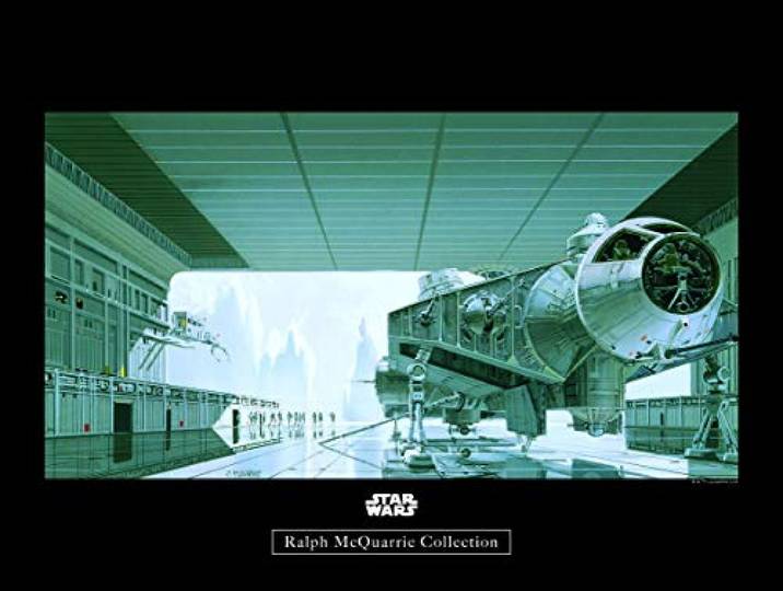 Komar Wandbild Star Wars Classic RMQ Hangar Shuttle Kinderzimmer, Jugendzimmer, Dekoration, Kunstdruck ohne Rahmen WB141-40x30 Größe: 40 x 30 cm (Breite x Höhe)