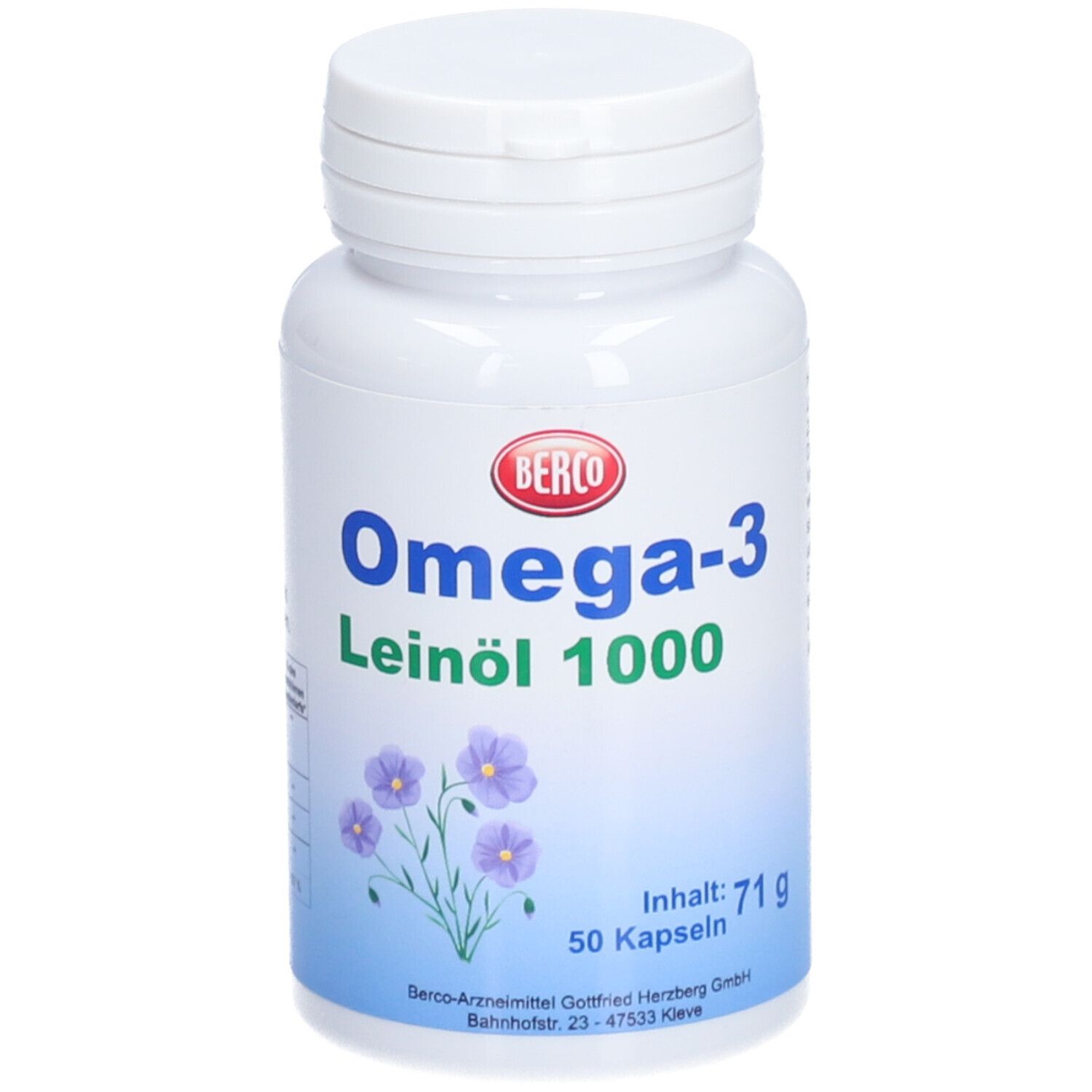 Omega-3 Leinöl 1000 Berco Kapseln 50 St