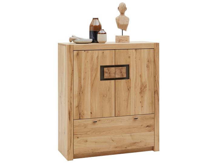 Valnatura Kommode, Eiche, Dunkelgrau, Holz, Kerneiche, massiv, 1 Fächer, 1 Schublade(n) Schubladen, 102.3x117.6x41 cm, Made in Germany, Typenauswahl, Beimöbel erhältlich, Holzmöbel, Kleinmöbel Holz, Holzkommoden
