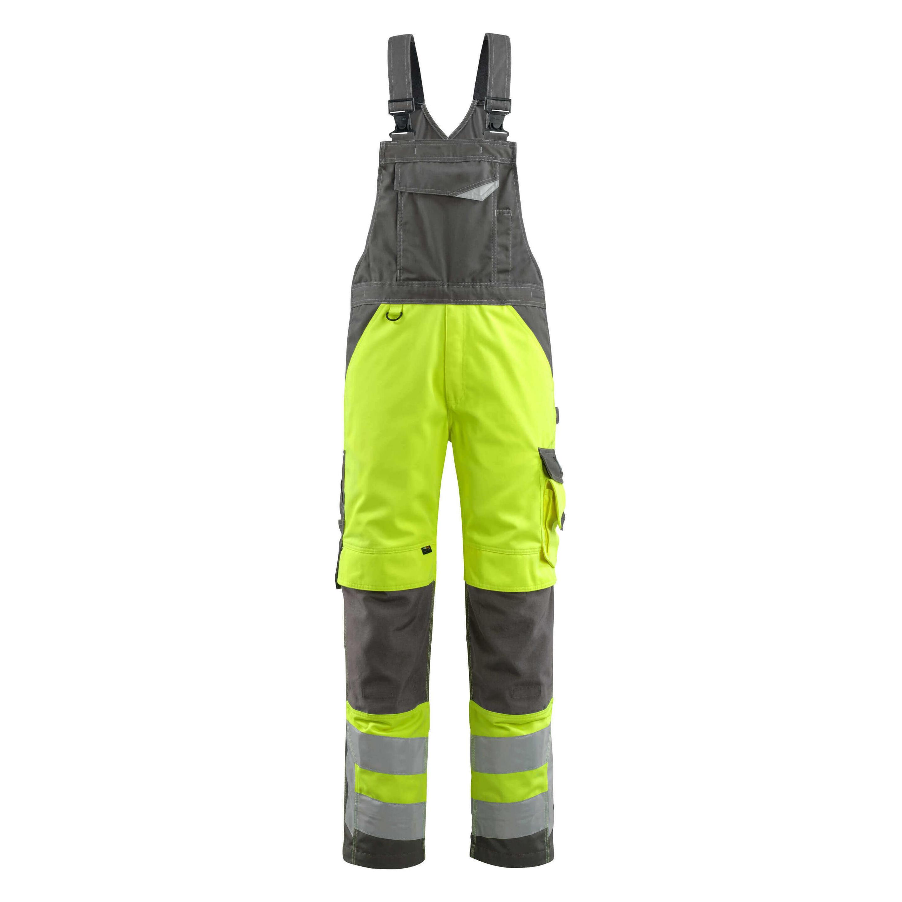 Mascot unisex Warnschutz-Latzhose Newcastle gelb, dunkelanthrazit Grösse 24 (24) (5711074281244)