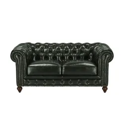 Primo Sofa im Vintagelook Chesterfield ¦ grün ¦ Maße (cm): B: 183 H: 80 T: 100.0