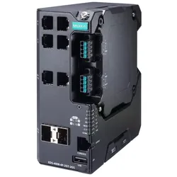 Moxa EDS-4008-4P-2GT-2GS-LVB (6 Ports), Netzwerk Switch, Grün, Schwarz