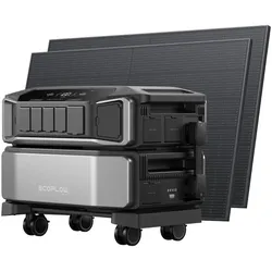 EcoFlow DELTA Pro Ultra Powerstation - DELTA Pro Ultra + 2 × 400 W Starres Solarpanel + 4 × Gratis Montagefüße für Starre Solarpanels