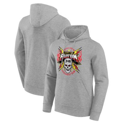 Kapuzenpullover FANATICS "Fanatics Hoodie WWE Wrestling Stone Cold Steve Austin", Damen, Gr. L, grau (mehrfarbig), 80% Baumwolle, 20% Polyester, Pullover Kapuzenpullover
