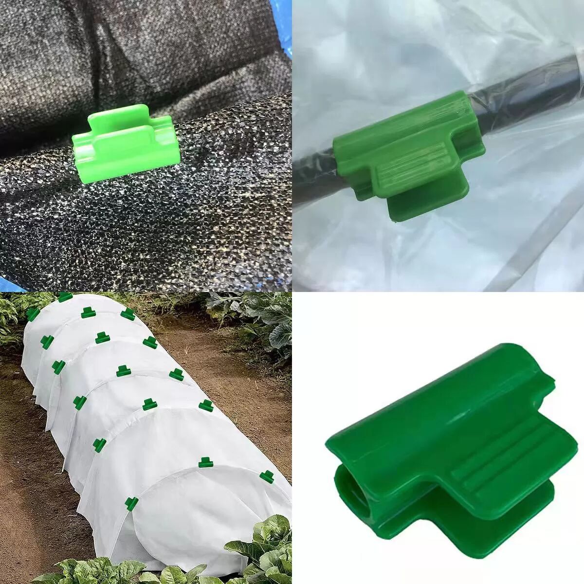 INF Pinces pour serre chaude, Film pour couverture de rangée 16mm 30 pièces