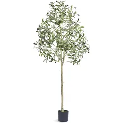 VEVOR Olivenbaum Künstlich 60x60x155cm Kunstpflanze PE Künstliche Pflanzen Fake Plastikpflanzen im Topf Kunstblume Geruchslos wasserdicht Ideal zur Dekoration von Schlafzimmer Arbeitszimmer Wohnzimmer