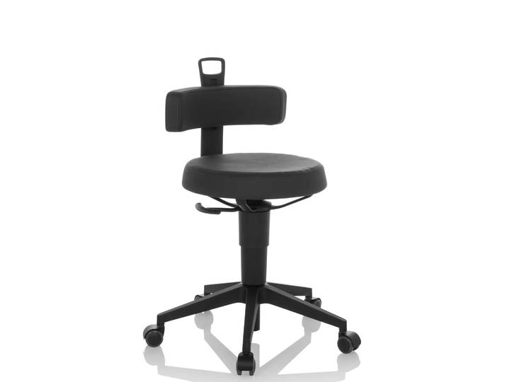 TOP WORK FLEX PU Kunstleder - Drehhocker Schwarz
