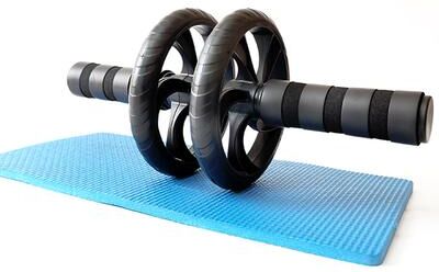 Market Central Silent Dual Wheel Ab Roller For Core Strength Training Home Fitness Equipment black