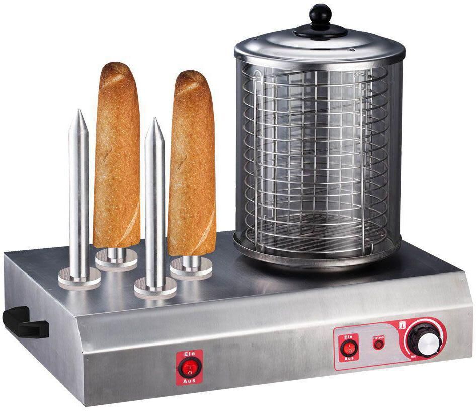 KIBERNETIK Hotdog-Maker "Kibernetik", silber (silberfarben), B:35cm H:45cm T:50cm, Hot-Dog-Maker, Hotdog-Maker silberfarben Einheitsgröße
