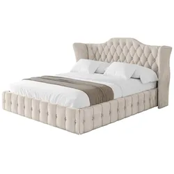 POLSTERBETT mit Bettkasten und Lattenrost, Boxbett ohne Matratze - MODY 140x200 Beige