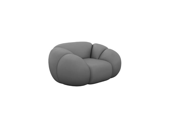Design Echtleder Loungesessel „Azura“ Echtleder Dark Grey BLOOMINGLOFT Collection