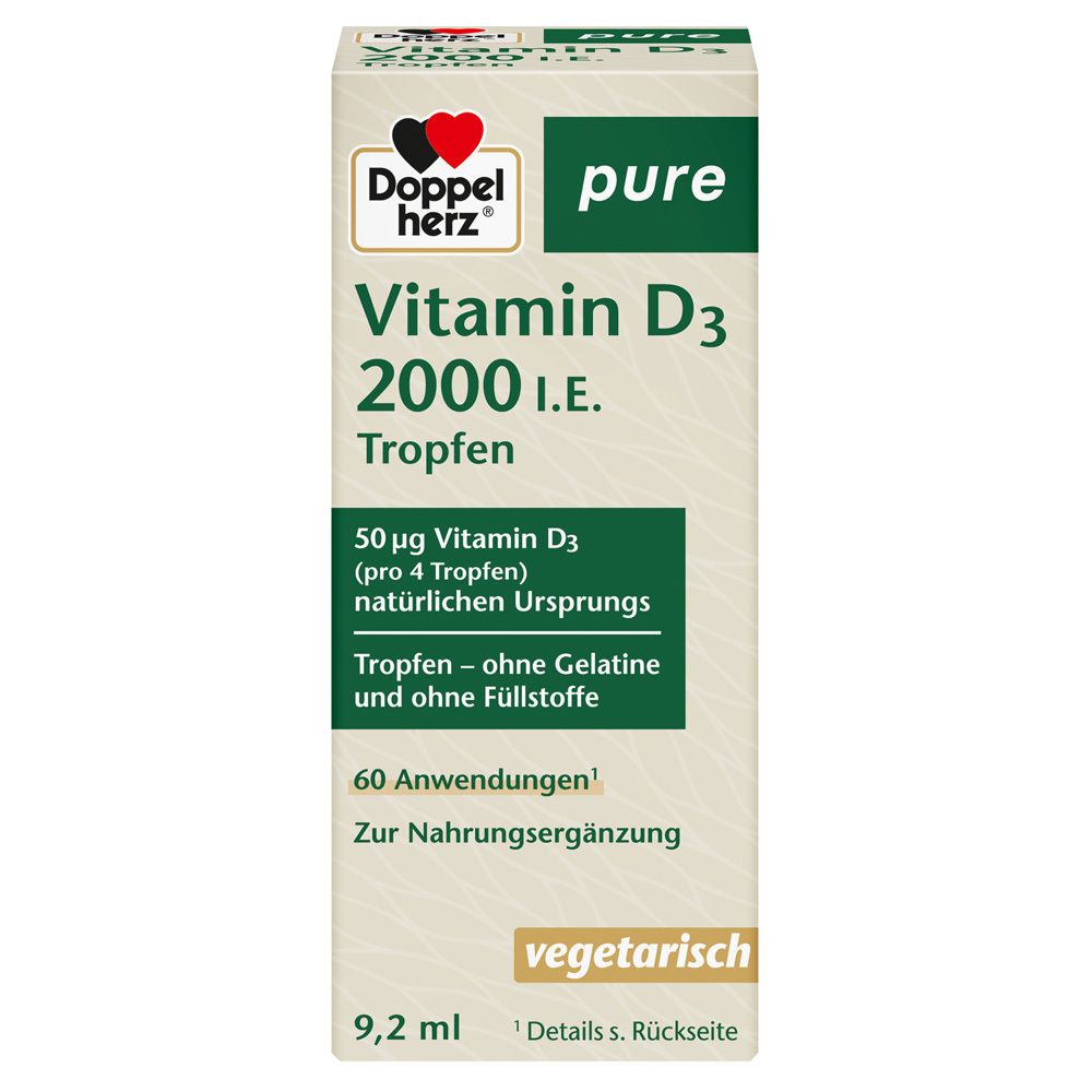 Doppelherz Vitamin D3 2000 I.e. pure Tropfen 9,2 ml
