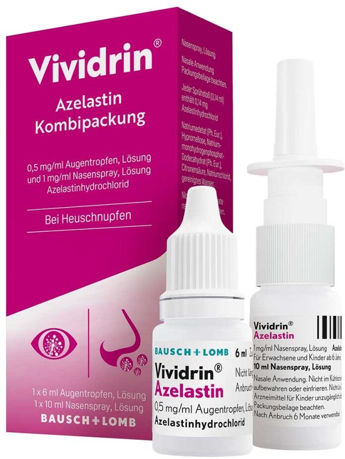 Vividrin Azelastin Kombipackung bei Heuschnupfen & Allergien