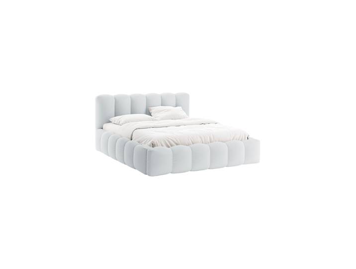 Design Polsterbett „Cameron“ mit Ablagefach, Strukturstoff Hellgrau CXL by Christian Lacroix
