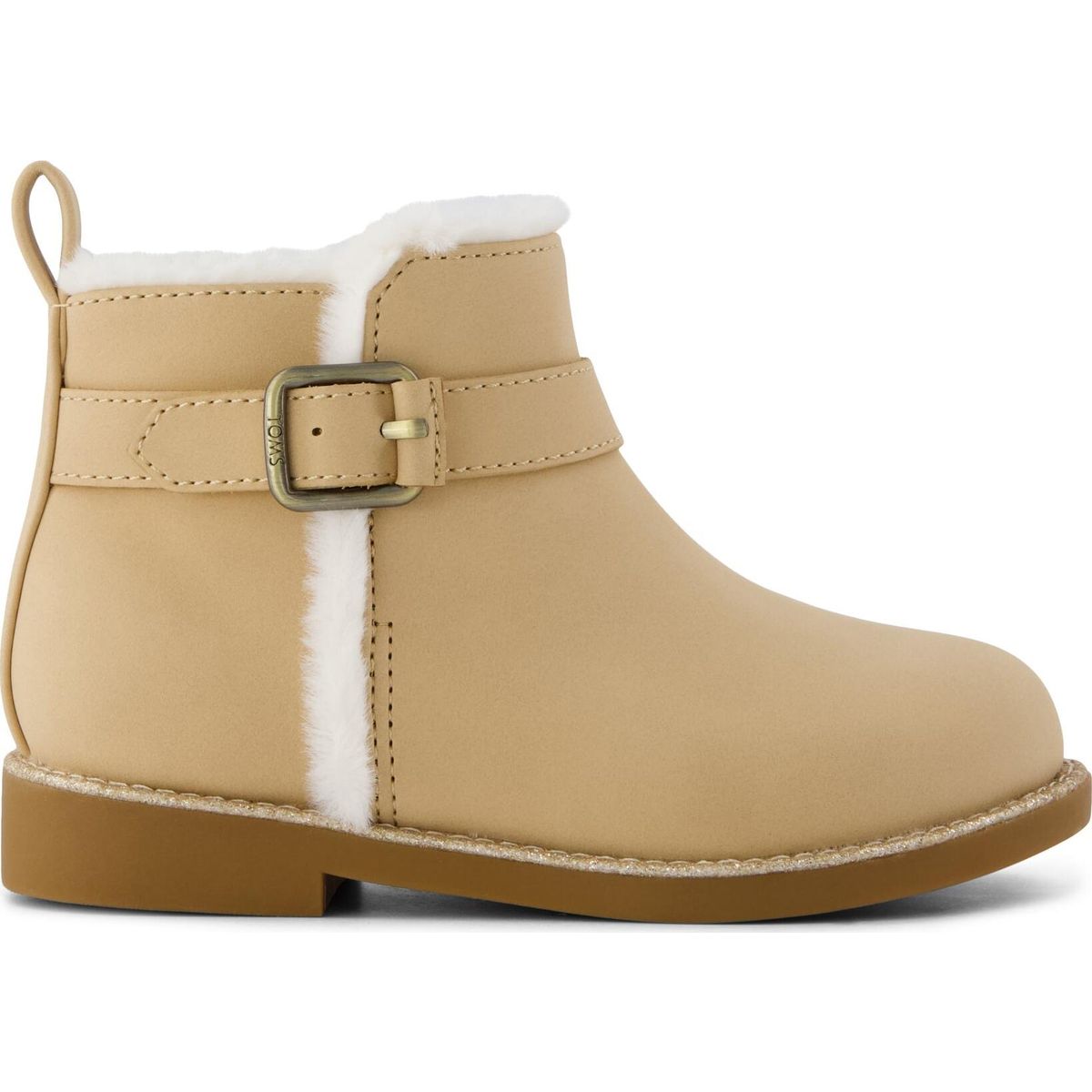 Toms MIA medium beige nubuck pu/faux fur 27.0 10023427-27.0