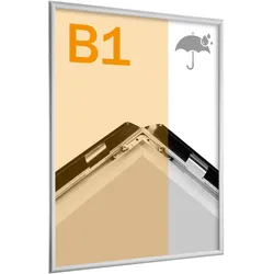 Klapprahmen B1 wetterfest silber, Aluminium