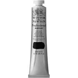 Winsor & Newton, Künstlerfarbe + Bastelfarbe, Proff. acrylic 200ml ivory black 331 (200 ml)