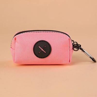 Uplifted Finds Canvas Dog Poop Bag Holder Outdoor Pet Waste Bag Dispenser pink 2