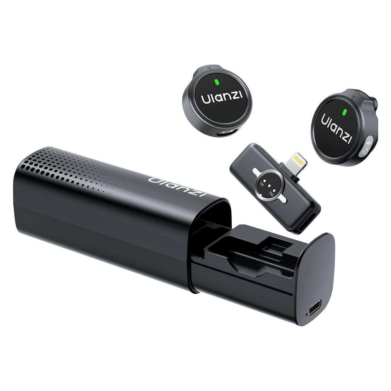 Ulanzi A21 Wireless Microphone-Set + Case Lightning - Black (ULANZI)