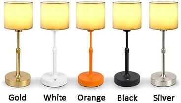 Uplift Picks Rechargeable Cloth Shade Touch Table Lamp With Warm Replaceable Bulb Lighting b gold