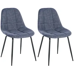 CLP 2er Set Stuhl Tom Stoff   Farbe: blau, Material: Stoff