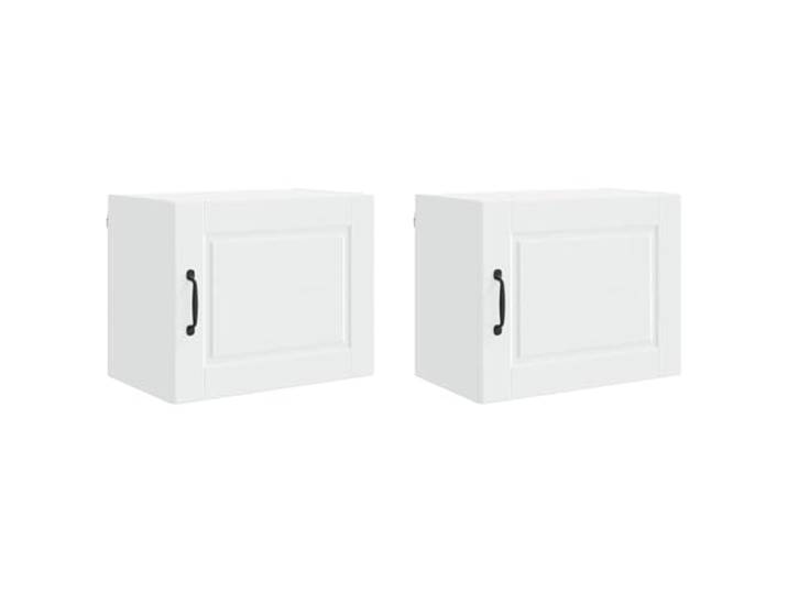 HKTMGDNG 2er Set Küchen-Wandschrank Weiß 50x31x40cm Holzwerkstoff Platzsparender Hängeschrank im 2er Set für Küche und Esszimmer, mit 2 Fächern für geordnete Aufbewahrung von Geschirr.