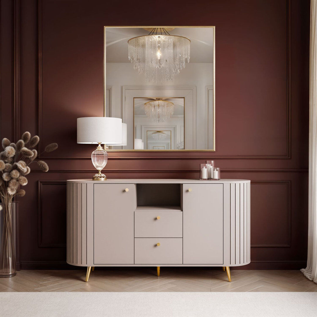 Fairmont Park 150cm Sideboard Cashmire/Gold 79cm H X 150cm W X 40cm D