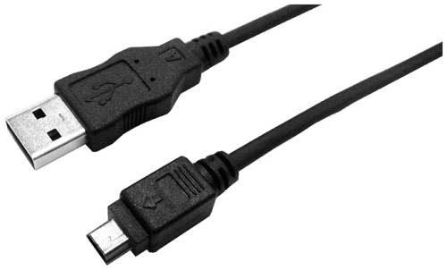 LogiLink USB-Kabel USB 2.0 USB-A Stecker, USB-Mini-B Stecker 3.00 m Schwarz