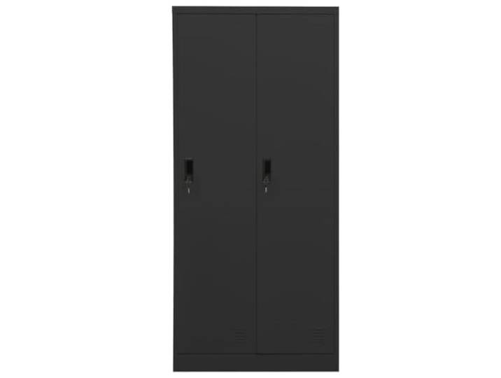 HWKQEQRF Kleiderschrank Anthrazit 80x50x180 cm Stahl mit 2 Fächern 2 Schlösser,Stauraum für Outfits,Pullover,Jeans,Hüte,Handtaschen,einfach zu reinigen