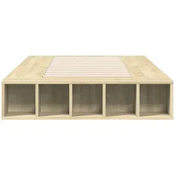 vidaXL Bettgestell Sonoma-Eiche 100x200 cm Holzwerkstoff