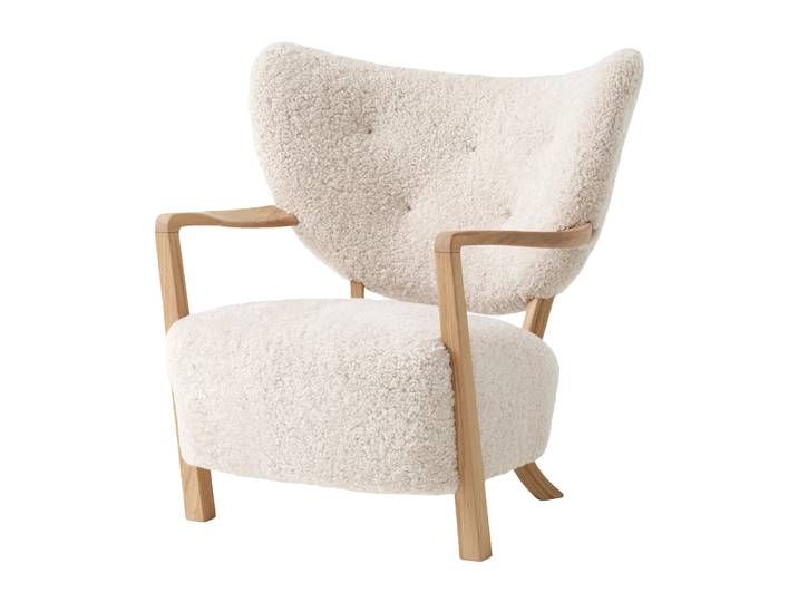 &Tradition Chaise longue Wulff ATD2 fauteuil Chêne huilé-Moonlight