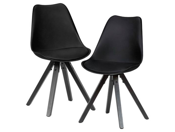 Stuhl-Set Wohnling 2er-Set Schwarz