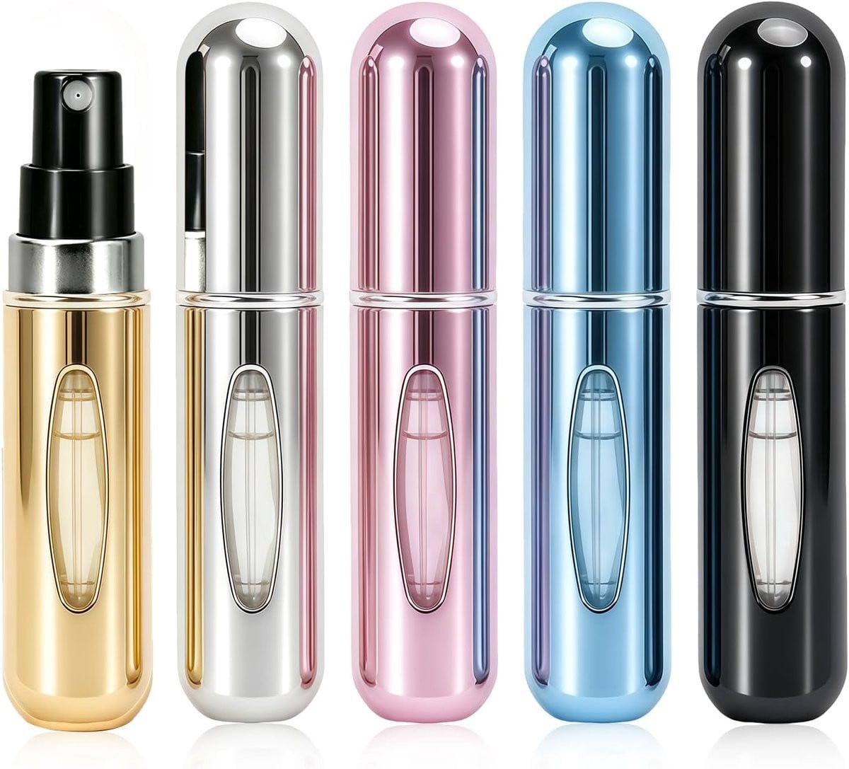 Set van 5 navulbare mini-parfumverstuivers van 5 ml voor reizen