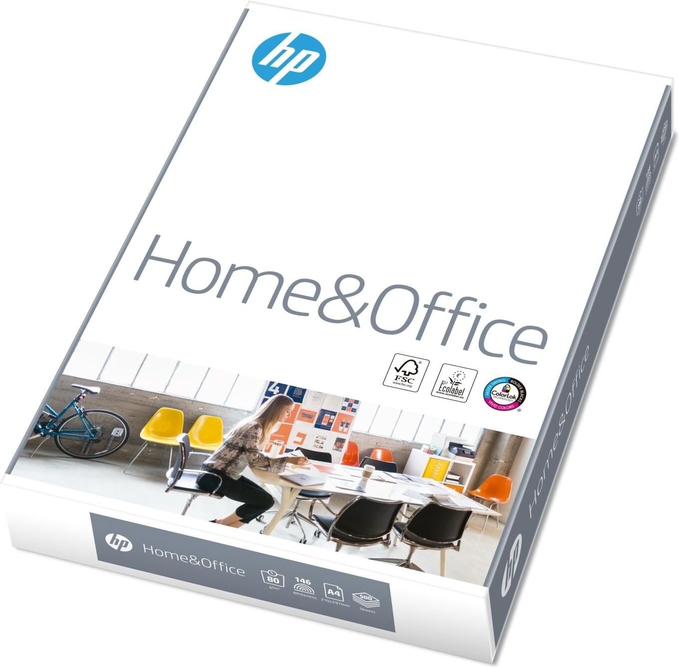 Druckerpapier HP "Home & Office (CHP150) A4 Weiss 2500 Blatt", weiss (bunt), Papiere, Druckerpapier bunt Einheitsgröße