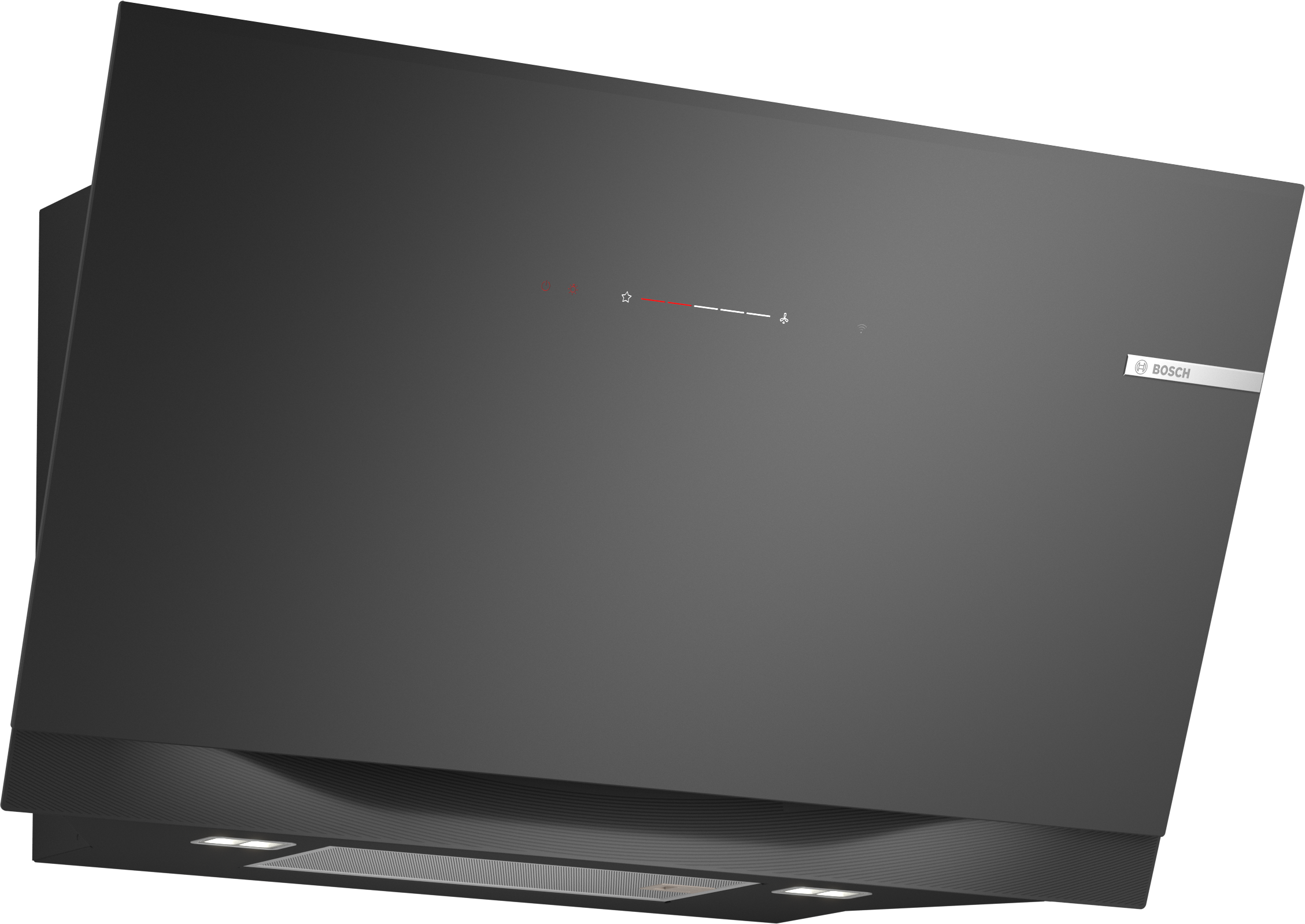 Bosch Kopffreihaube "DWJ91LT60", schwarz, B:89cm H:45cm T:44,7cm, Dunstabzugshauben, DirectSelect für einfache Bedienung & leiserer PerfectAir Sensor, Kopffreihaube
