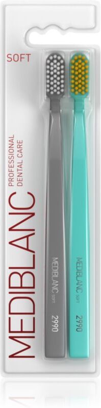 MEDIBLANC 2990 Soft brosses à dents soft Grey, Blue 2 pcs