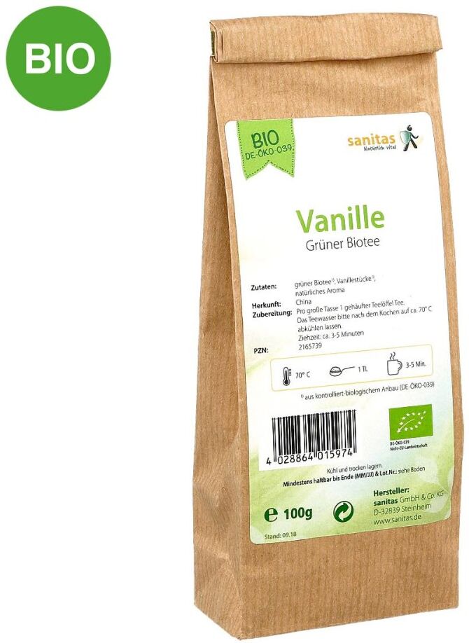 Grüner Tee Vanille kbA 100g