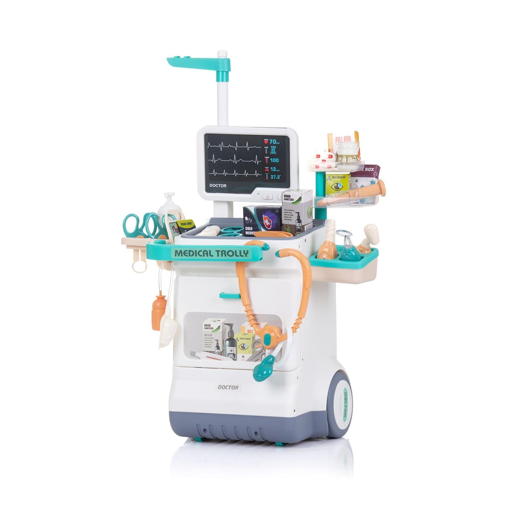 Chipolino Kinderspielzeug-Set Arzt 26-teilig Geräusche, Licht, Arztutensilien weiß